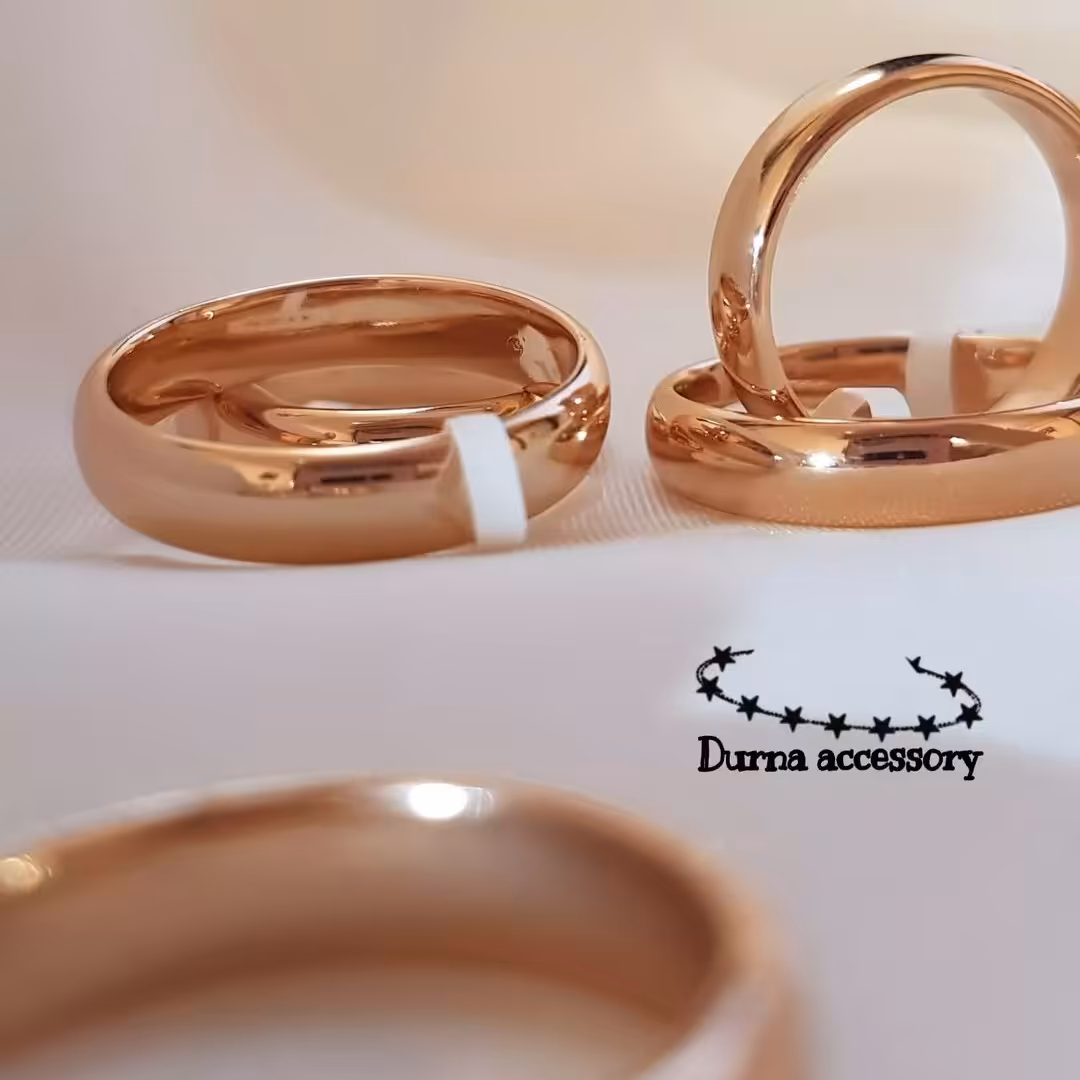 رینگ ساده و آینه ای ( کد 606) طرح طلای برند زیبا و باکیفیت ژوپینگ 