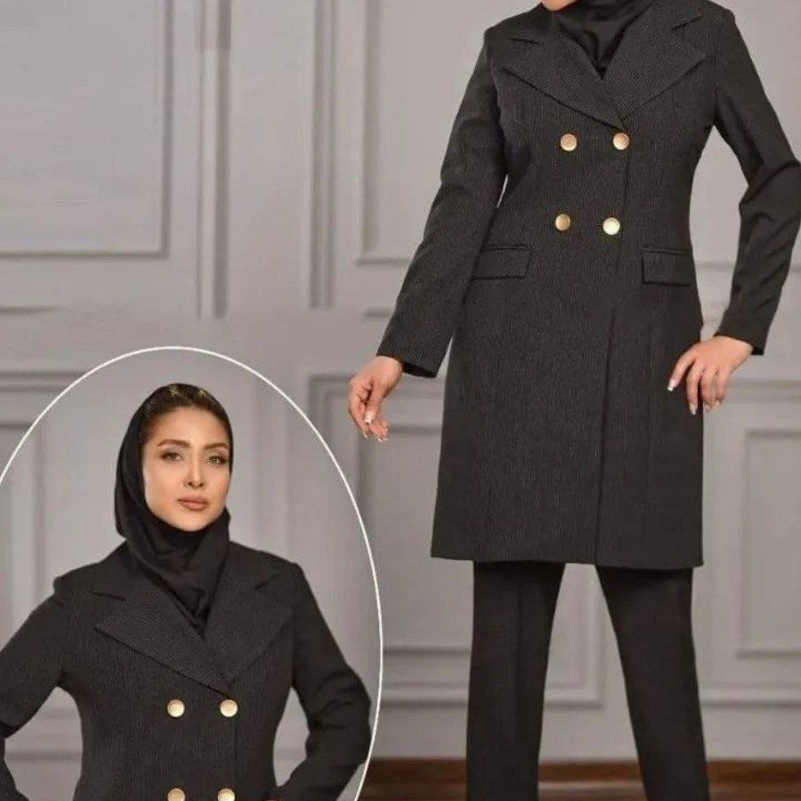 مانتو اداری یقه انگلیسی