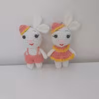 بافتنی زوج خرگوش