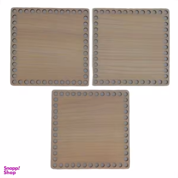 کفی تریکو بافی مدل مربع 10 کد M10-3 بسته 3 عددی