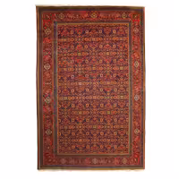 فرش قدیمی دستباف شش و نیم متری طرح واگیره کد 4103306