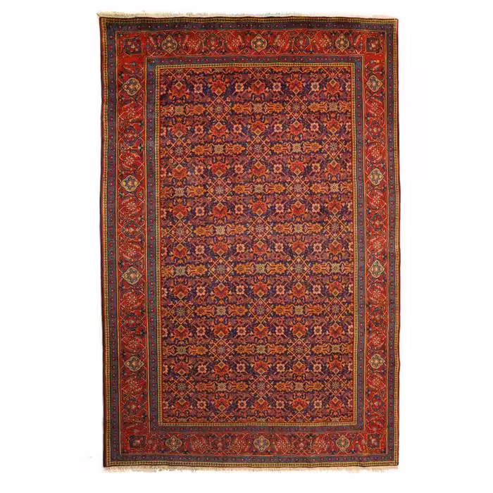 فرش قدیمی دستباف شش و نیم متری طرح واگیره کد 4103306