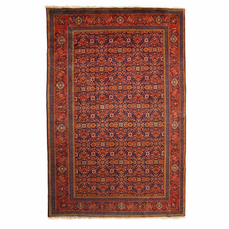 فرش قدیمی دستباف شش و نیم متری طرح واگیره کد 4103306