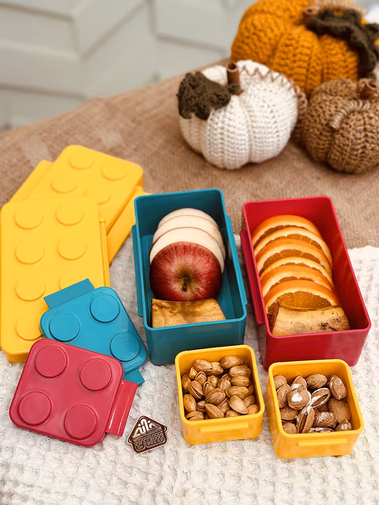 ظرف غذا سه طبقه لگو رنگی کد001264