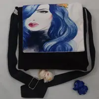 کیف دوشی زنانه و دخترانه  کتان فانتزی چنته 10