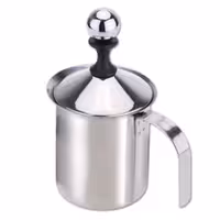 کف شیر ساز استیل ظرفیت 400 میلی لیتر کف شیر استیل 