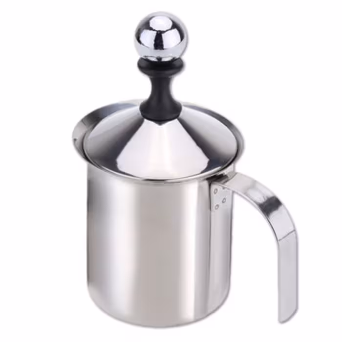 کف شیر ساز استیل ظرفیت 400 میلی لیتر کف شیر استیل 