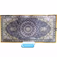 پشتی فرش ماشینی 700شانه طوسی طلاکوب کد22