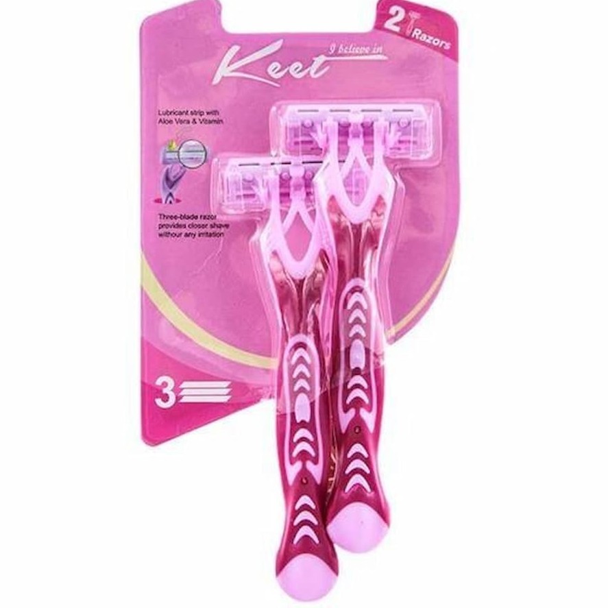 ژیلت سه لبه زنانه  کیت صابوندار  استیل  (بسته 2 عددی)