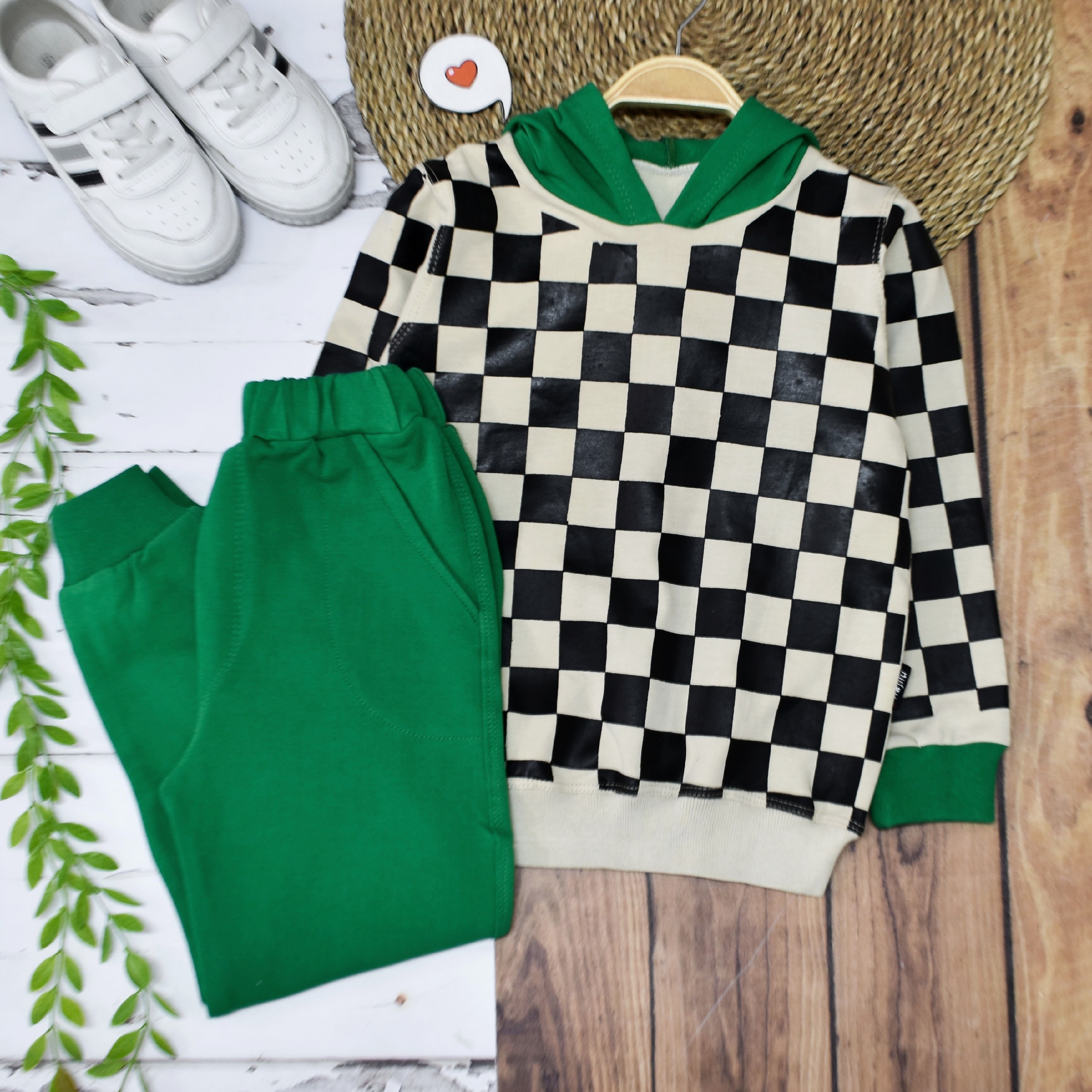 هودی شلوار شطرنجی ارسال رایگان