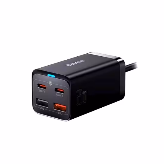 شارژر رومیزی 4 پورت 65 وات باسئوس مدل CCGP040101