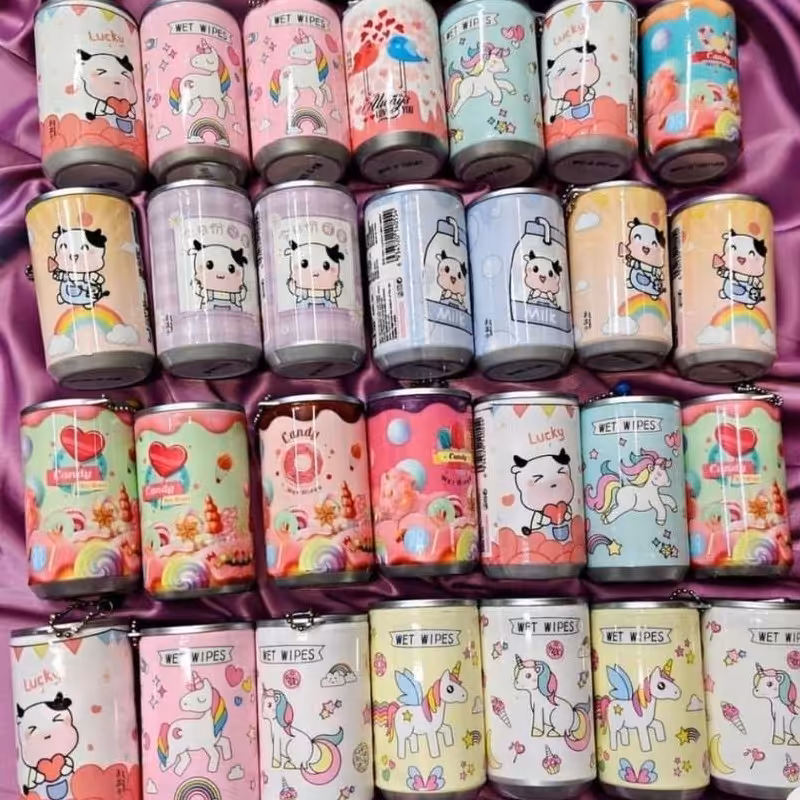 دستمال مرطوب طرح قوطی فانتزی