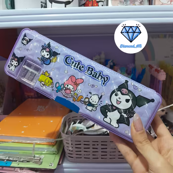 جامدادی انیمیشنی دخترانه مگنتی دو لبه مدل کرومی و ملودی 