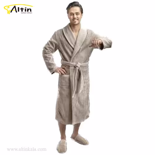 حوله پالتویی پودایران طرح شیک خاکی سایز 115