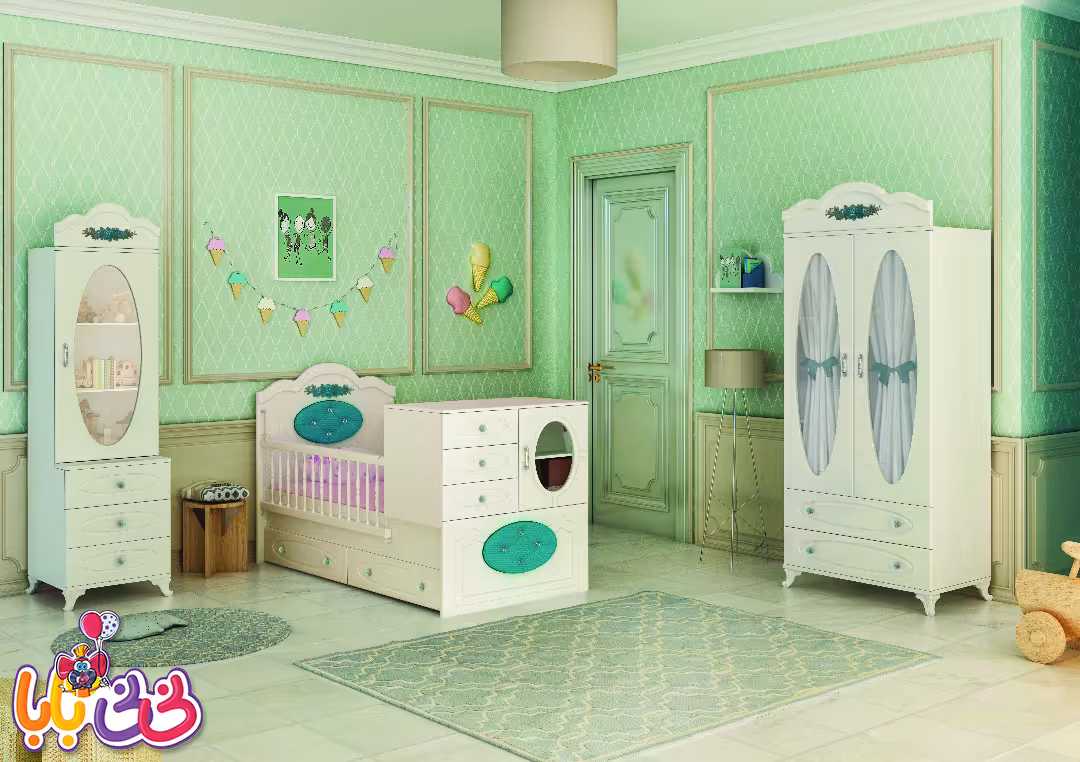 سرویس خواب دو منظوره نوزاد-نوجوان مدل ویکتوریا