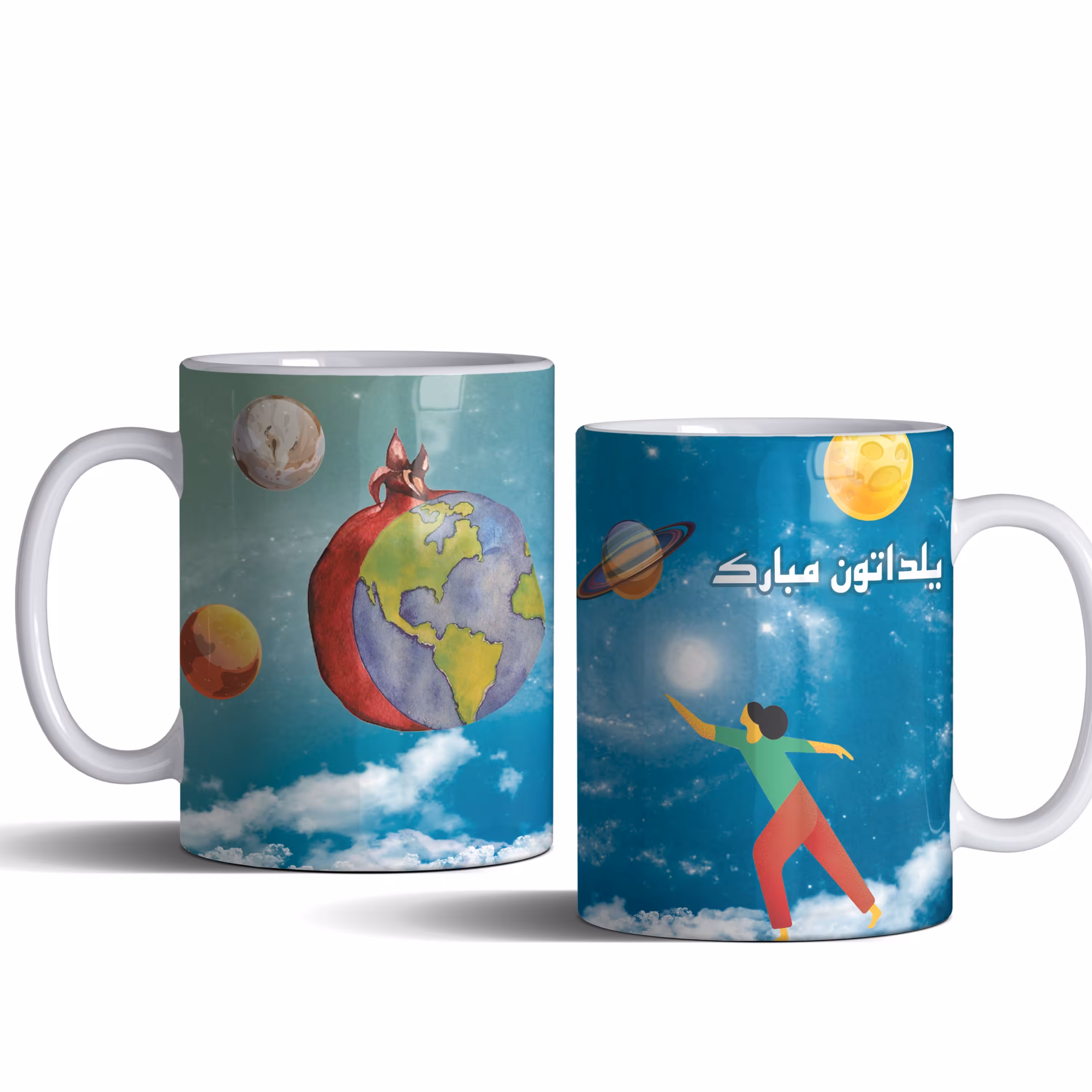 لیوان (ماگ) شب یلدا با متن یلداتون مبارک