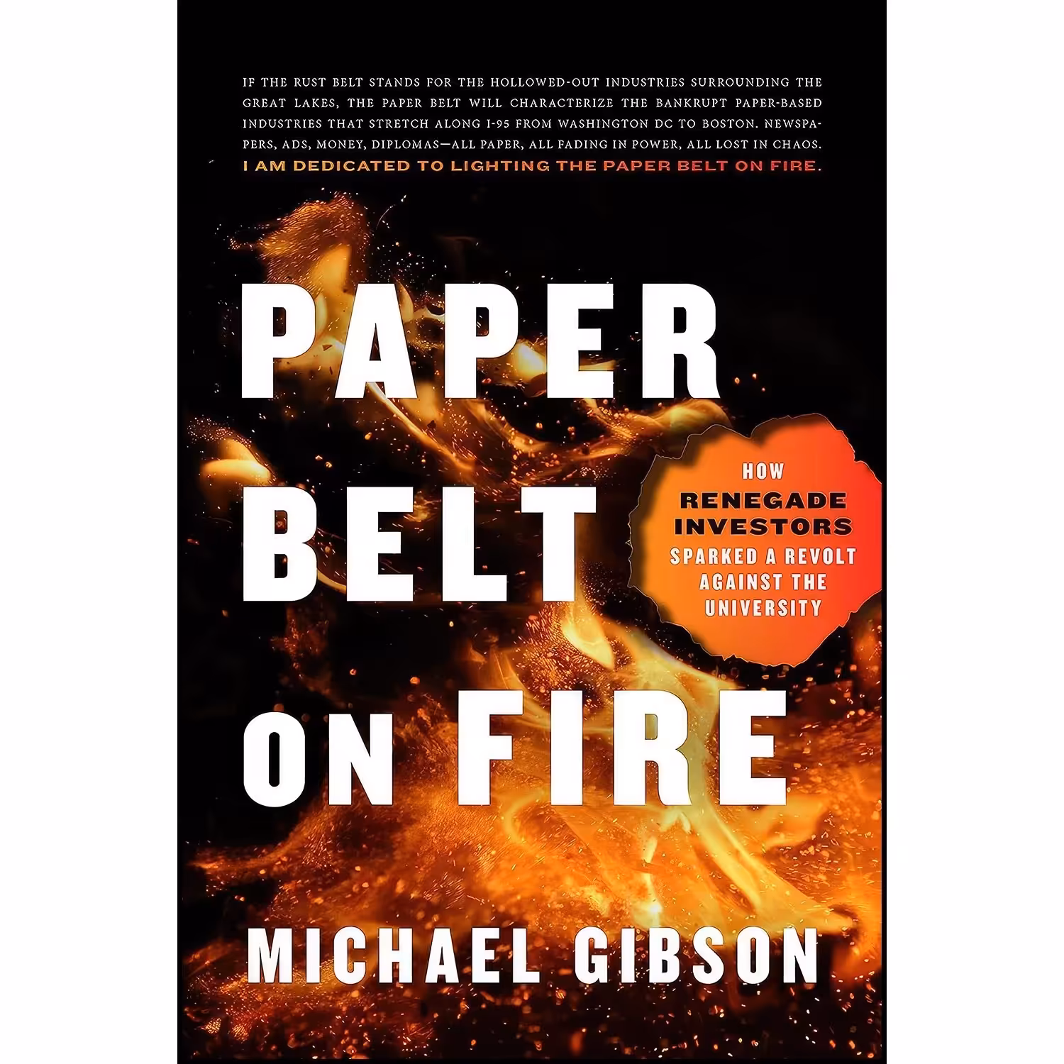 کتاب زبان اصلی Paper Belt on Fire اثر Michael Gibson انتشارات Encounter Books