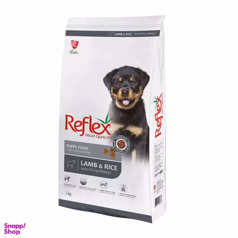 غذای خشک توله سگ رفلکس مدل Lamb & Rice وزن 3 کیلوگرم