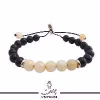 دستبند مردانه و زنانه نقره و اونیکس پرمون مدل سیترین