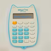 ماشین حساب فانتزی طرح گربه آبی