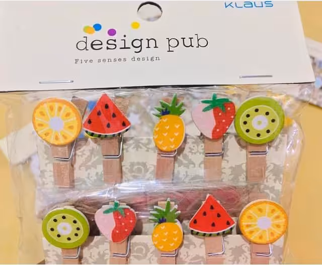 گیره چوبی فانتزی طرح میوه