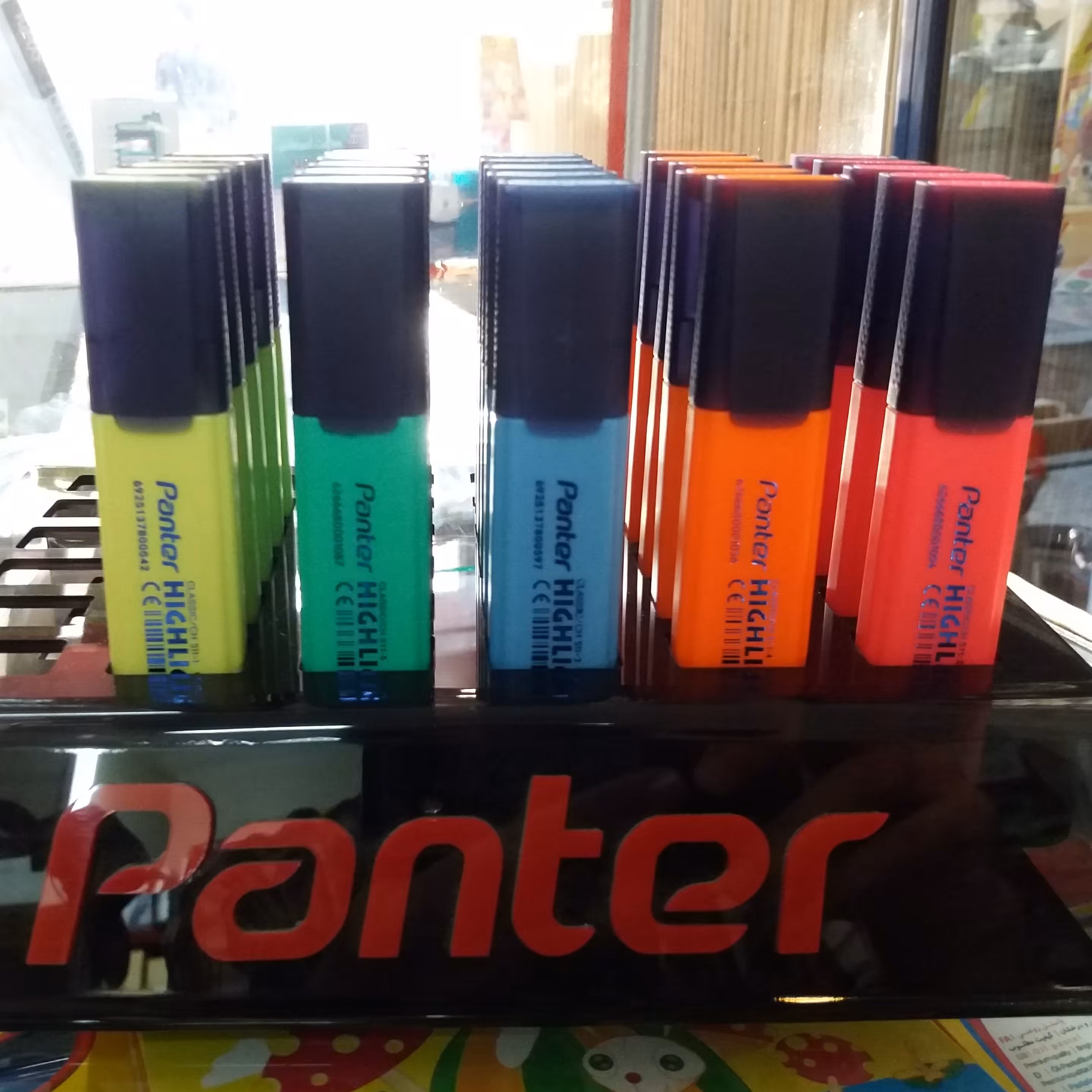 لوازم تحریر - علامت زن (هایلایتر) پنتر  مدل کلاسیک در رنگهای متنوع -5 عددی