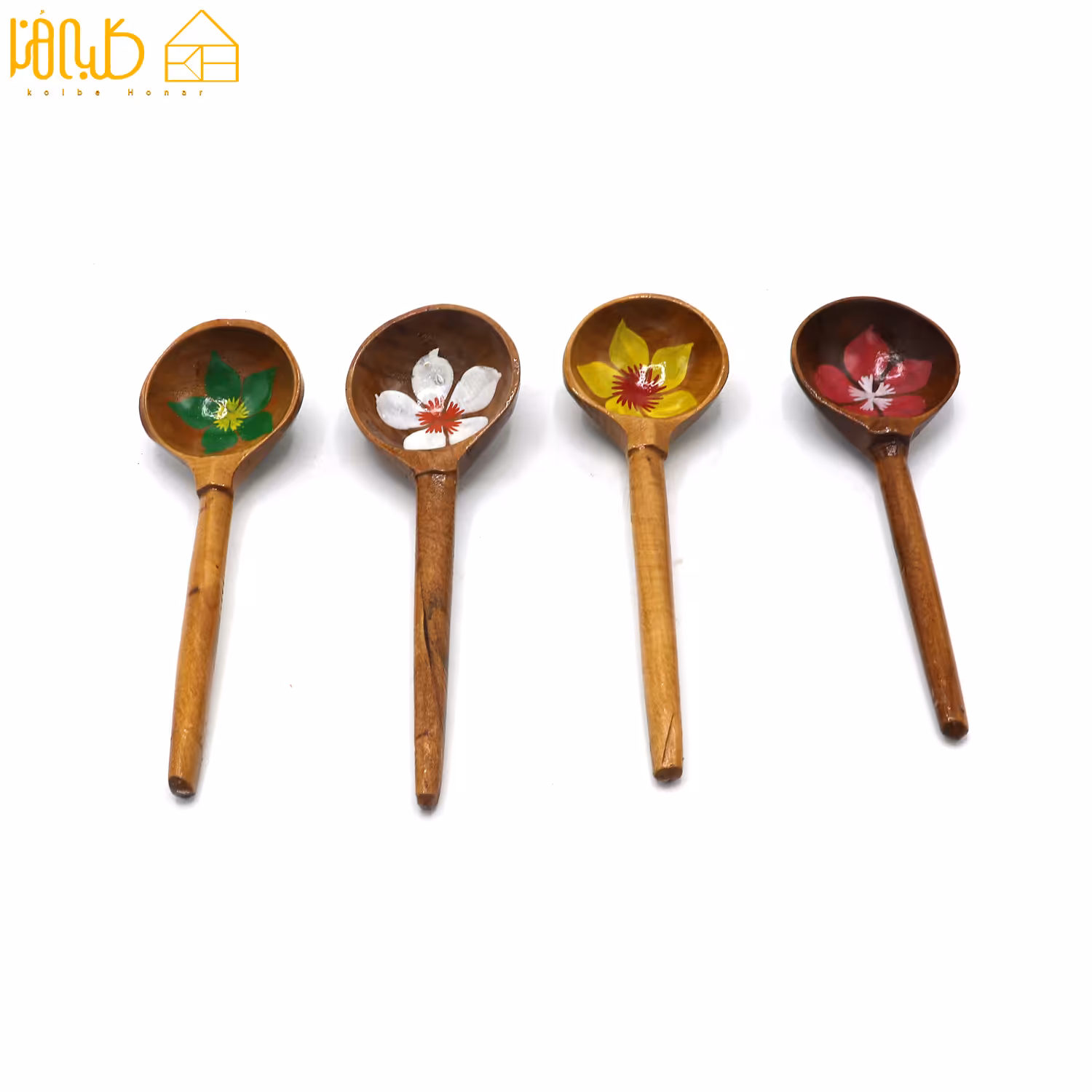 قاشق چوبی وارداتی گل