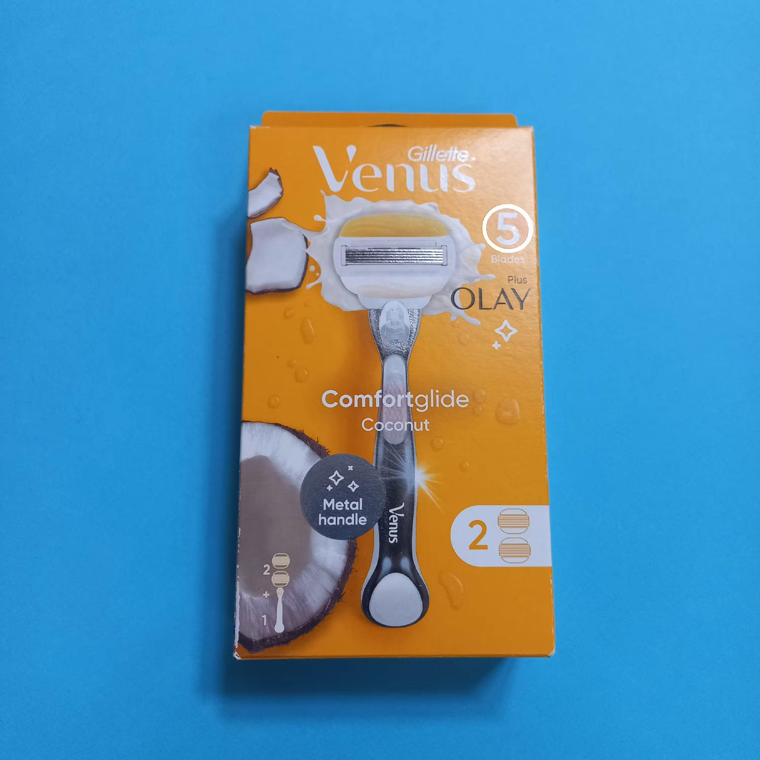  خودتراش ژیلت مدل ونوس  olay پنج تیغه به همراه دو یدک  اورجینال 