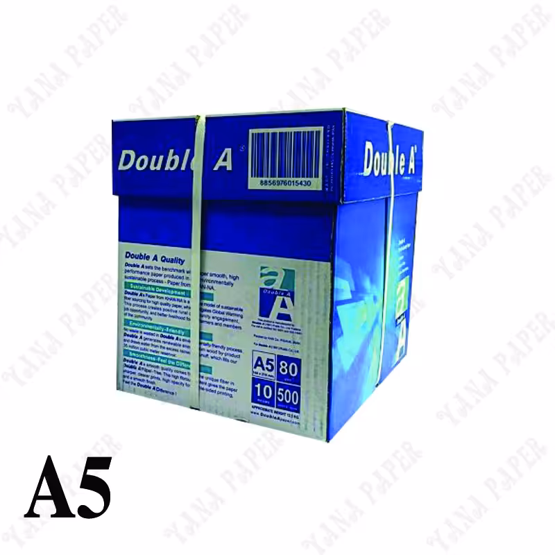 کاغذ A5 دابل آ  (دبل آ)  Double A - یک کارتن 10 بسته ای 500 برگی 80 گرمی