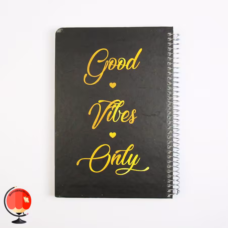 دفتر 100 برگ سیمی طرح وایب جلد سخت سویل