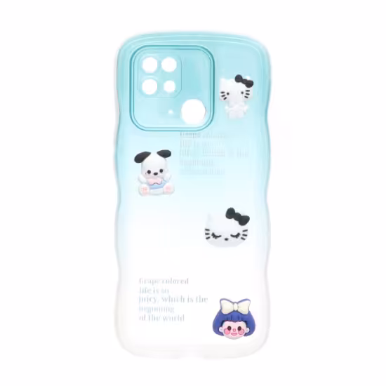 قاب گوشی کنگره ای دو رنگ عروسک برجسته برای Xiaomi Redmi 10C / Redmi 10 Power / Poco C40 - طرح 10