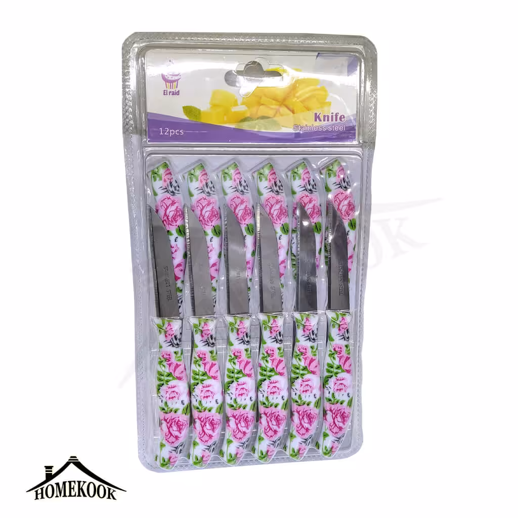 کارد میوه خوری دسته گلدار طلقی