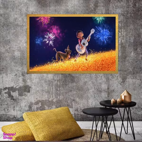 تابلو بکلیت طرح کارتون Coco مدل قاب شاسی T-S8361