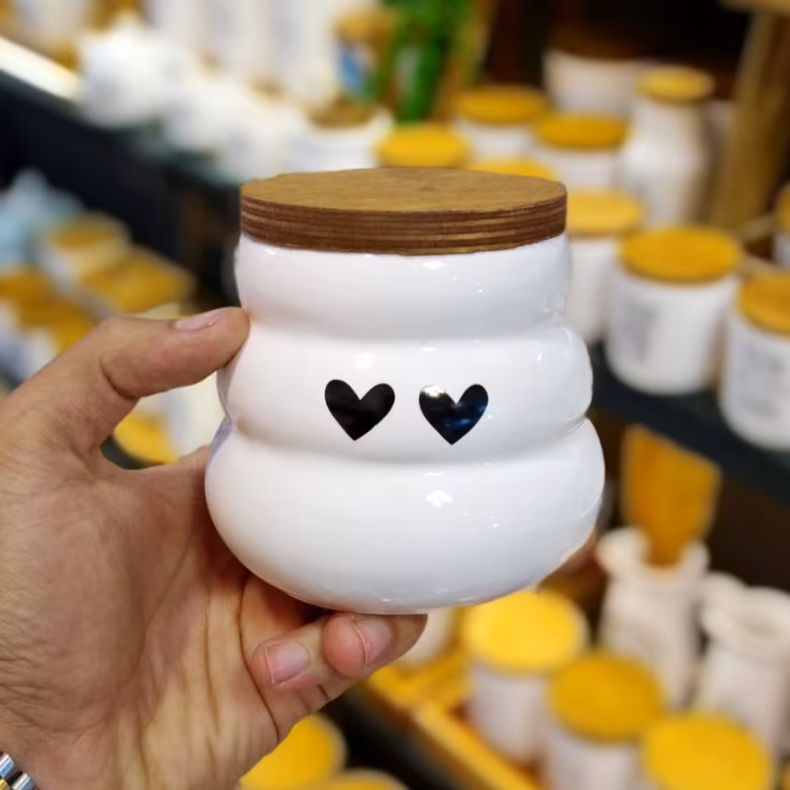 عسل خوری مدل فنری درب چوبی کاملا قابل شستشو با کیفیت بالا