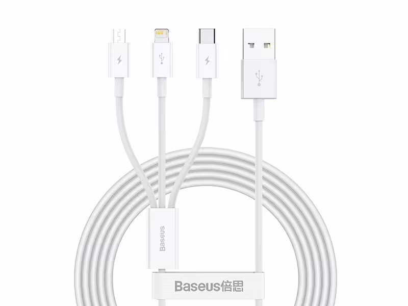 کابل شارژ سریع سه سر بیسوس Baseus Superior Fast Charging USB to M L C