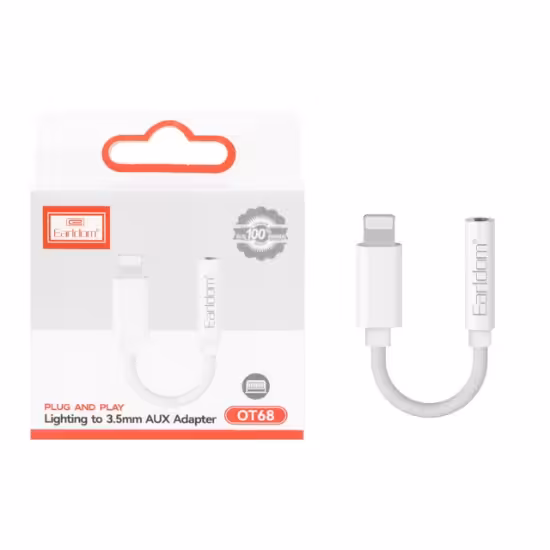 مبدل لایتنینگ TO جک AUX ارلدام مدل ET-OT68