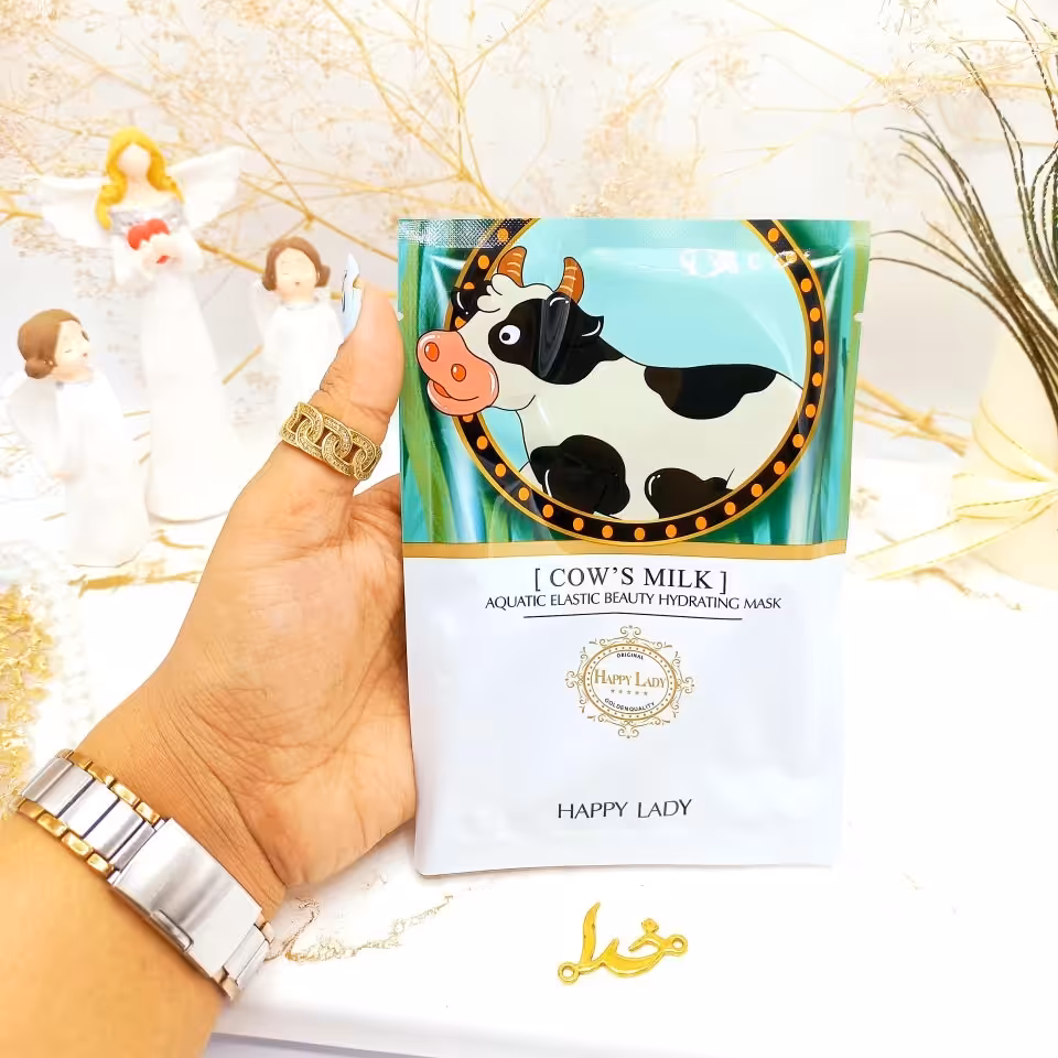 ماسک ورقه ای صورت آبرسان و پروتئین شیر گاو هپی لیدی
