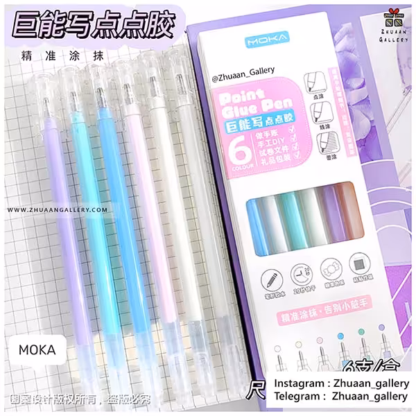 چسب مایع خودکاری Pastel Dot Glue پاستلی