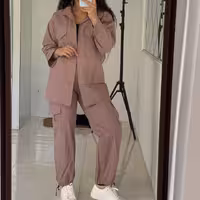 ست کت و شلوار کارگو با جنس لنین درجه یک بدون آبرفت