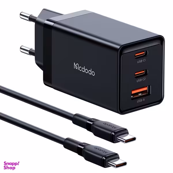 شارژر دیواری مک دودو مدل Gan 5 PRO CH-1542 به همراه کابل تبدیل USB-C