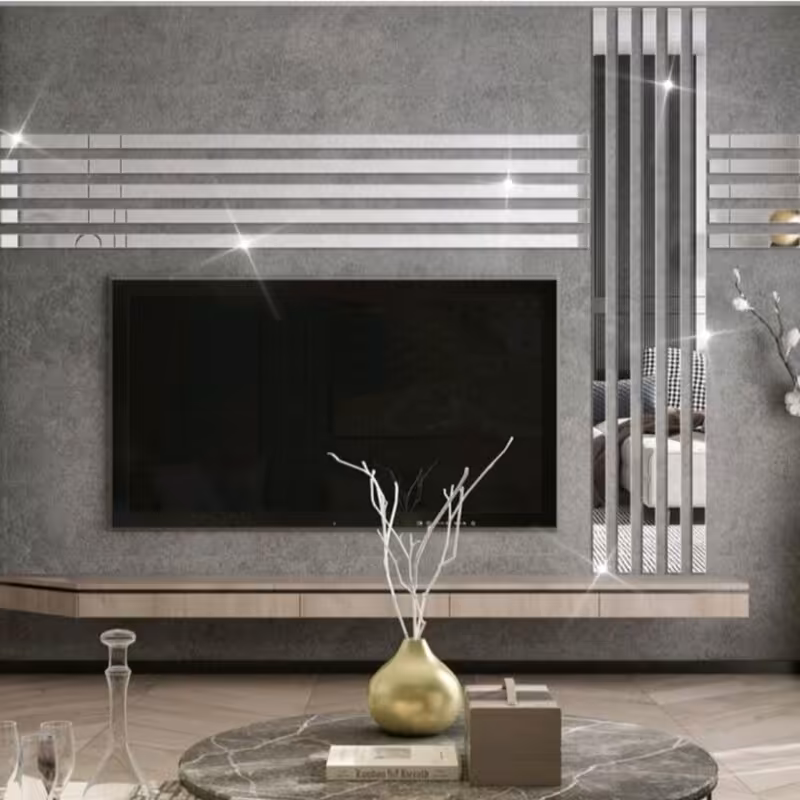 آینه پلکسی گلس مدل نواری مجموعه ده عددی