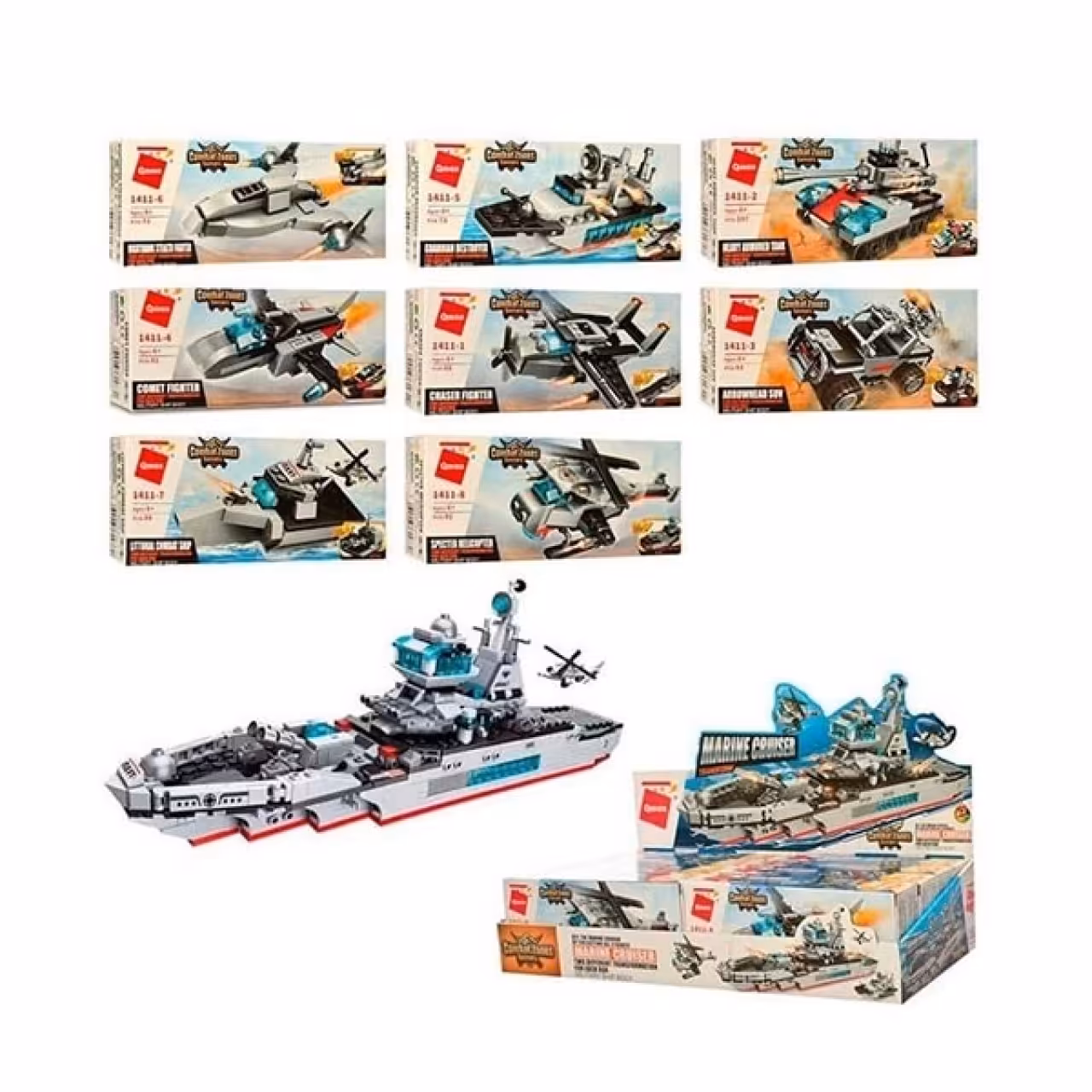 ساختنی کیومن مدل Marine کد 1411 بسته 8 عددی