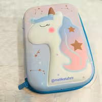 جامدادی تبلتی بزرگ طرح یونیکورن آبی