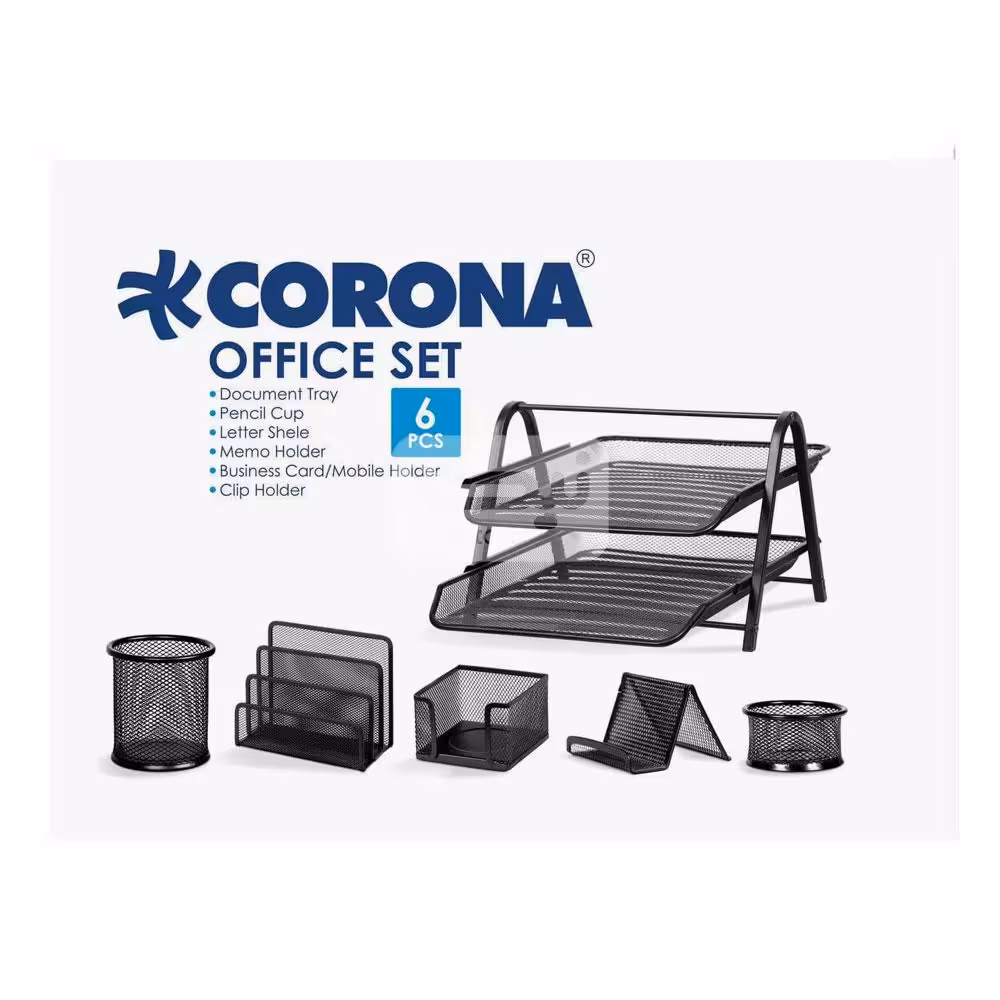 ست رومیزی فلزی 6 تکه کروناCorona 6 pieces office set