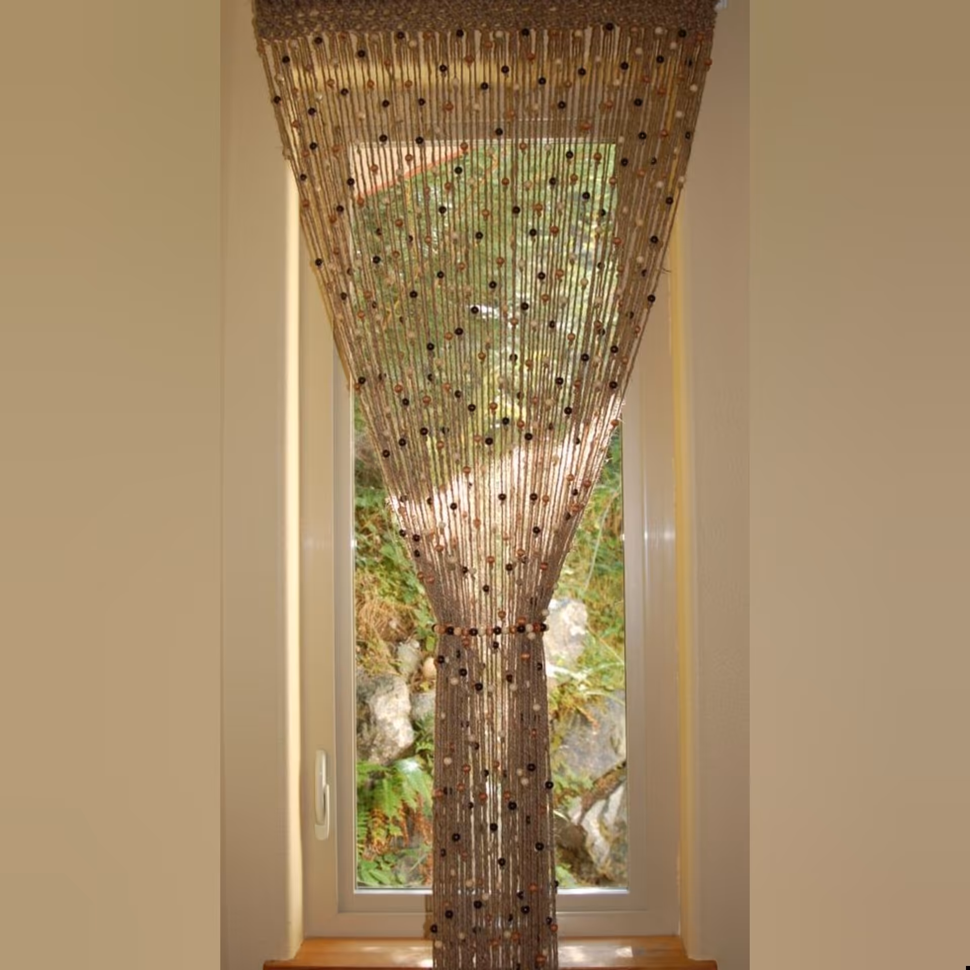 پرده مهره چوبی 