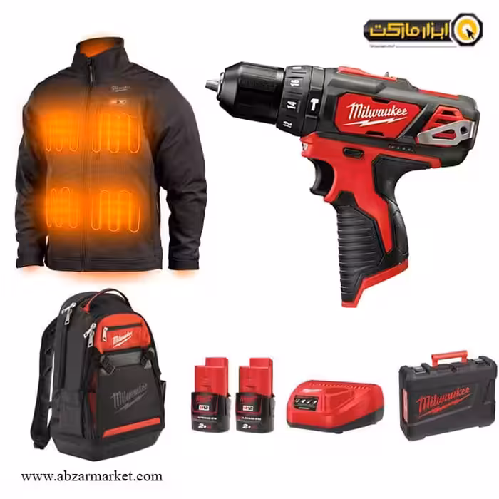 کیت دریل شارژی   کوله پشتی و کاپشن هیتردار میلواکی
