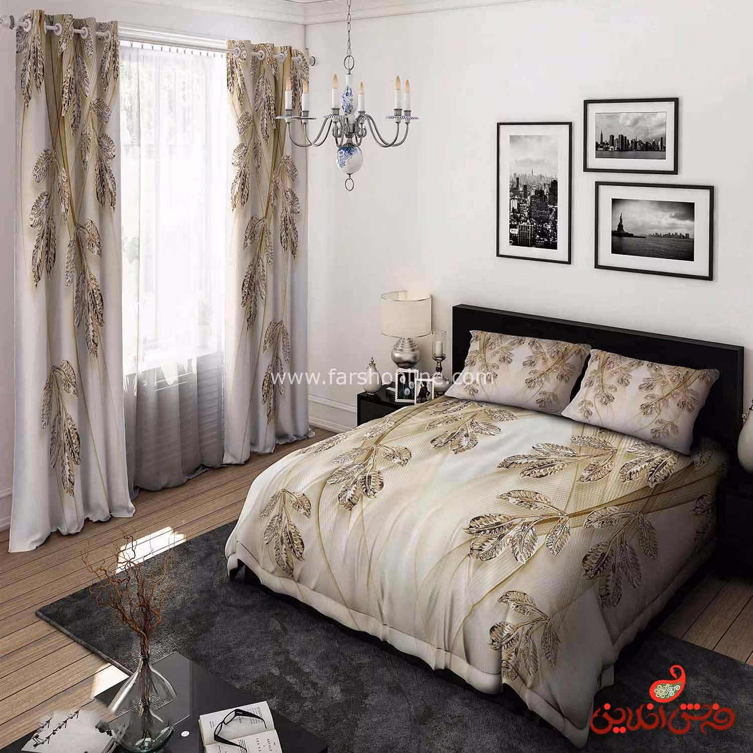 روتختی طرح برگ های الماسی کد 15369