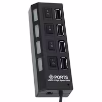 هاب 4 پورت USB 2.0 پورتز مدل HI-SPEED
