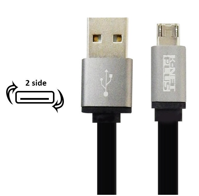 کابل دو طرفه Micro USB کی نت پلاس مدل KP-C3002 به طول 12 متر