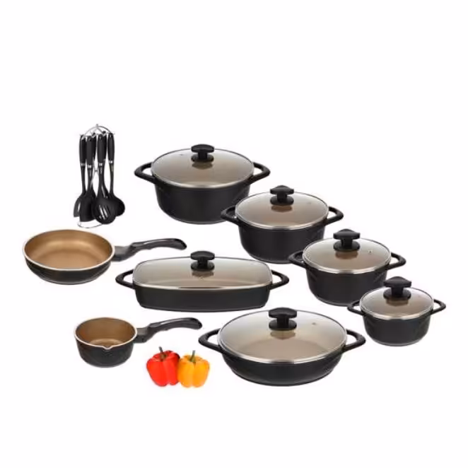 سرویس پخت وپز  21 پارچه محصول عروس تفلون مدل ویکتوریا